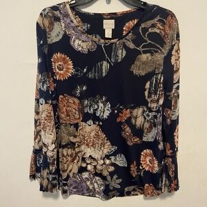 Chico's Floral Print Women's Top - Multicolor